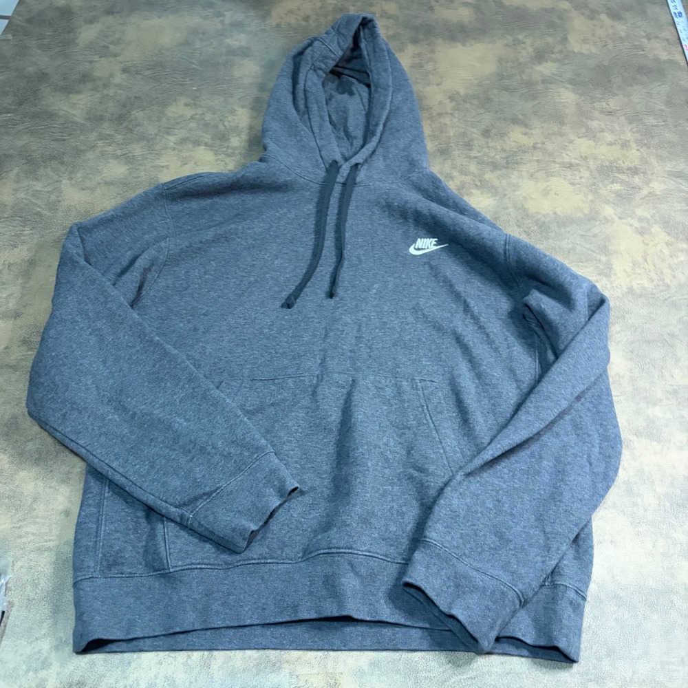 Nike Hoodie Mens Medium Grey Sportswear Club Fleece BV2654-071